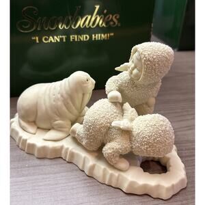 DEPARTMENT 56 SNOWBABIES I CANT FIND HIM FIGURE WITH WALRUS #68800